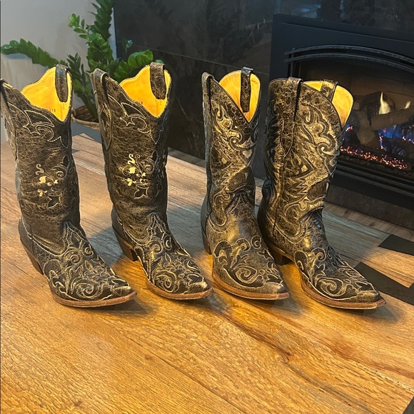 Corral Boots Black vintage lizard overlay - Picture 7 of 14